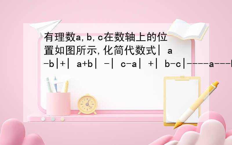 有理数a,b,c在数轴上的位置如图所示,化简代数式| a-b|+| a+b| -| c-a| +| b-c|----a---b-----0---c------>