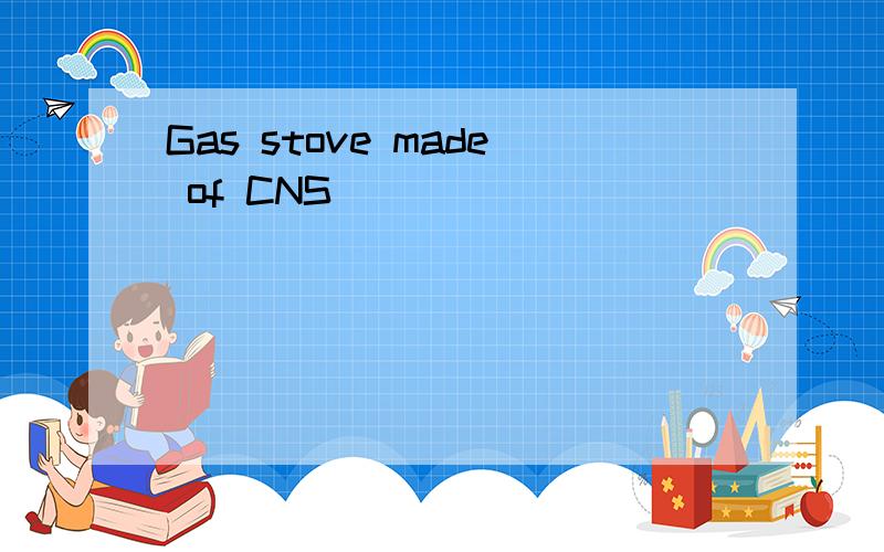 Gas stove made of CNS
