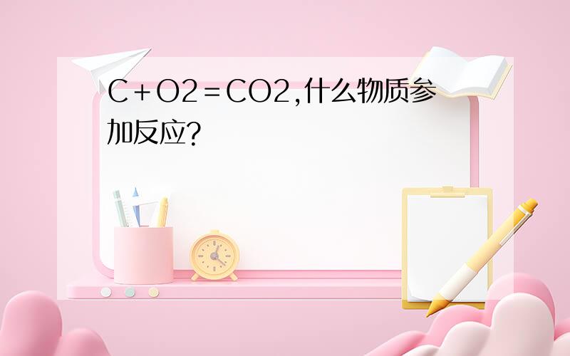 C＋O2＝CO2,什么物质参加反应?