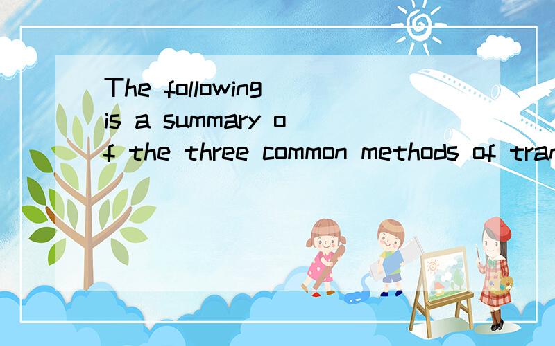 The following is a summary of the three common methods of translation of the trademark.语法错误